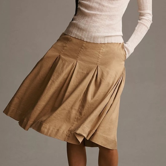 Maeve Wide-Pleated Midi Skirt - Picture 2 of 4